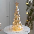 Tabletop Christmas Tree Pre-Lit Warm LED Mercury Glass