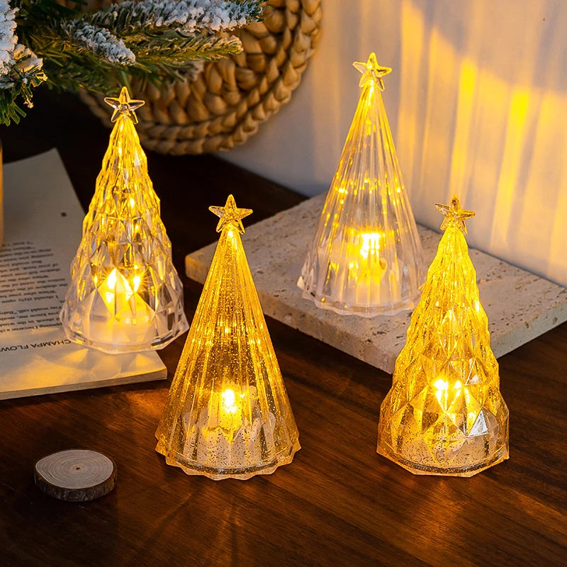 Tabletop Christmas Tree Warm White LED Cordless Lightweight