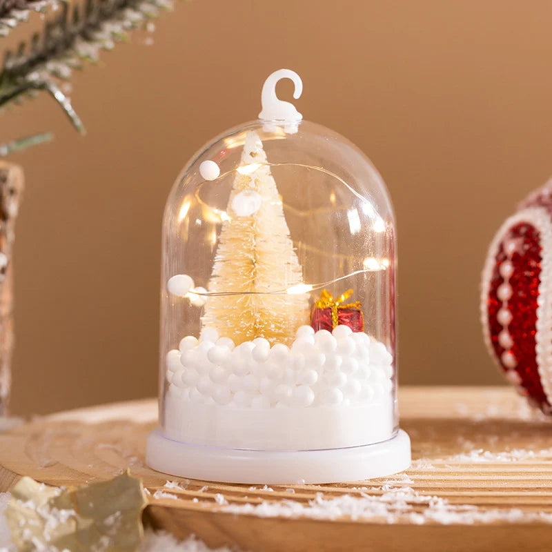 Tabletop Tree Built-In Sparkling Lights Colorful Ornaments