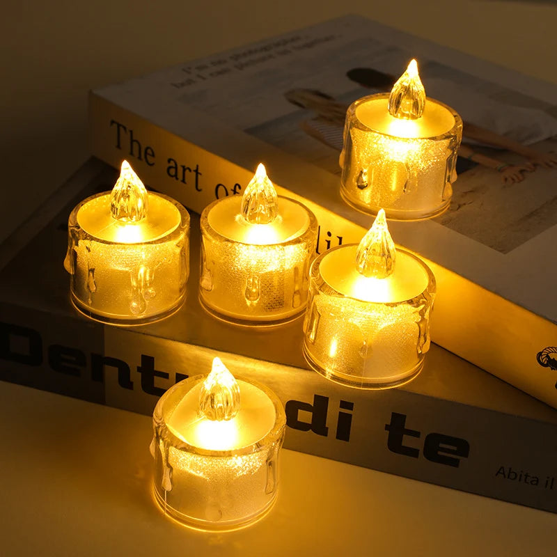 Tea Light Candle Flameless LED Warm Amber Flicker