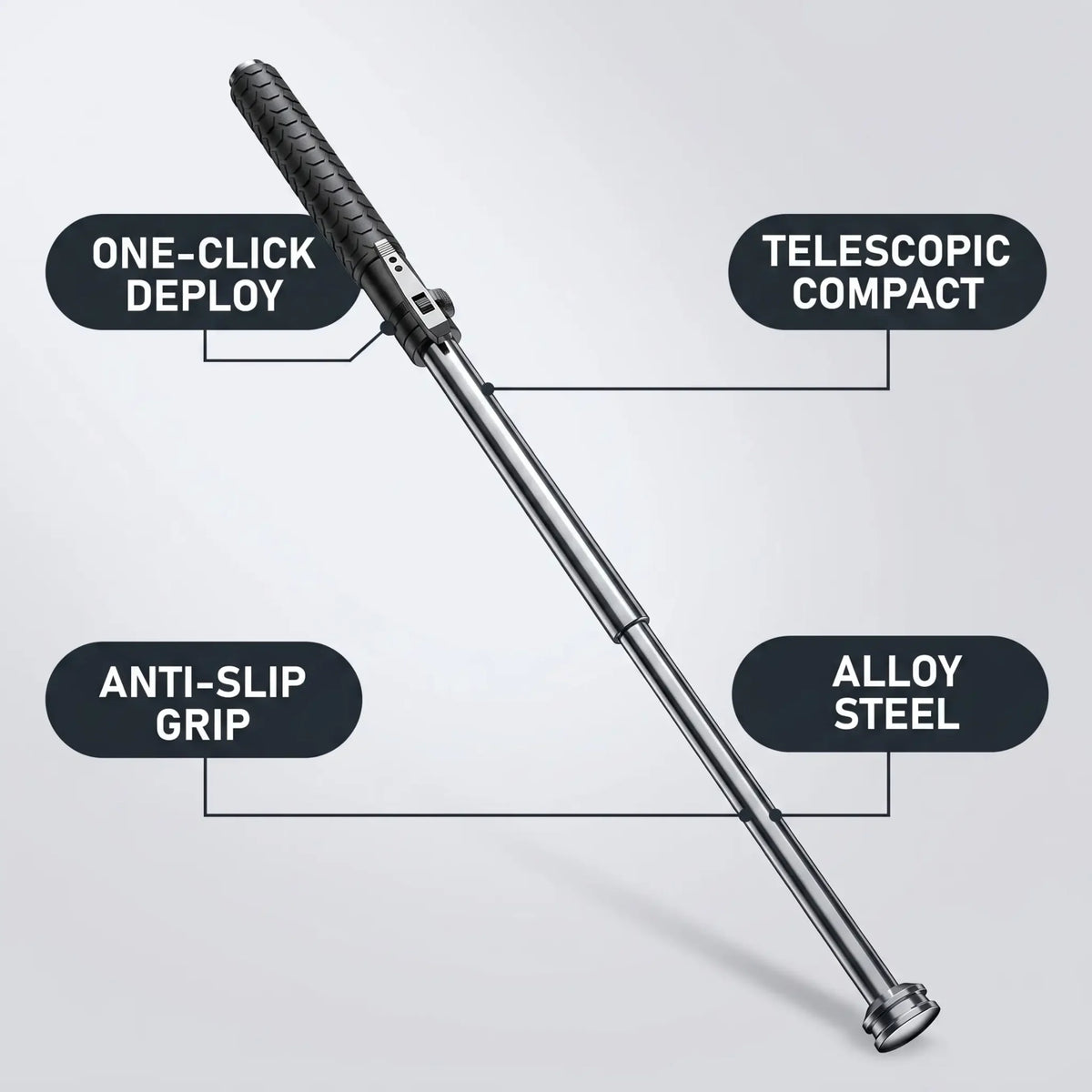 Telescopic Walking Stick One-Click Release & Foldable Non-Slip Grip