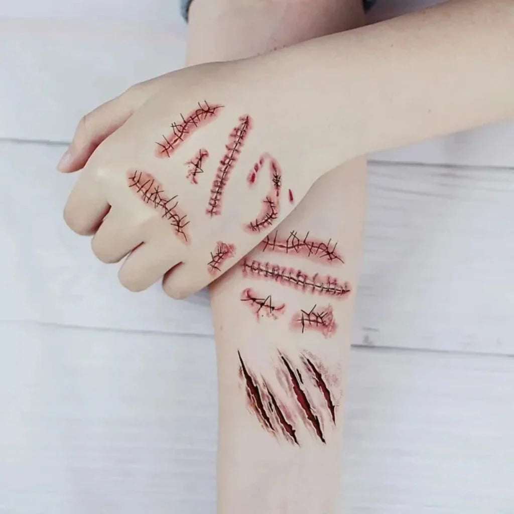 Temporary Tattoos Realistic Wounds & Scars Waterproof