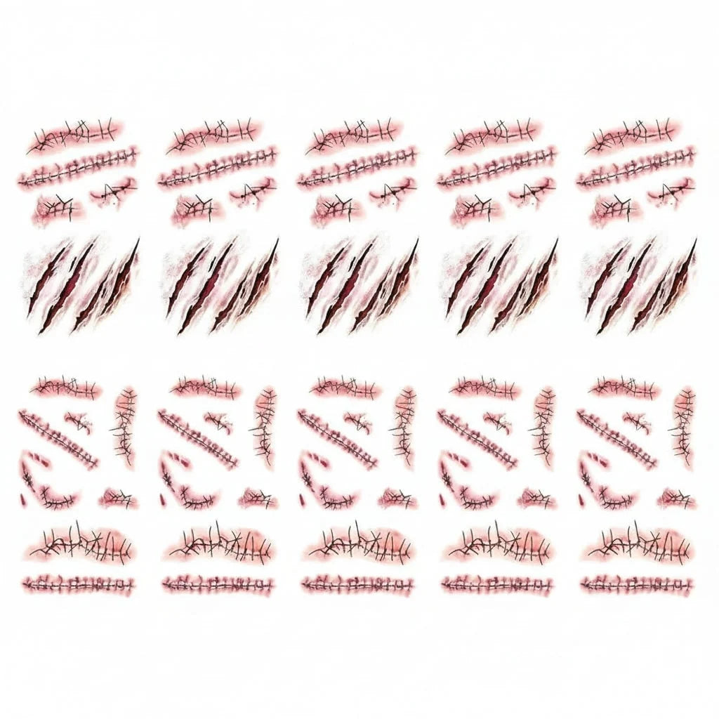 Temporary Tattoos Realistic Wounds & Scars Waterproof