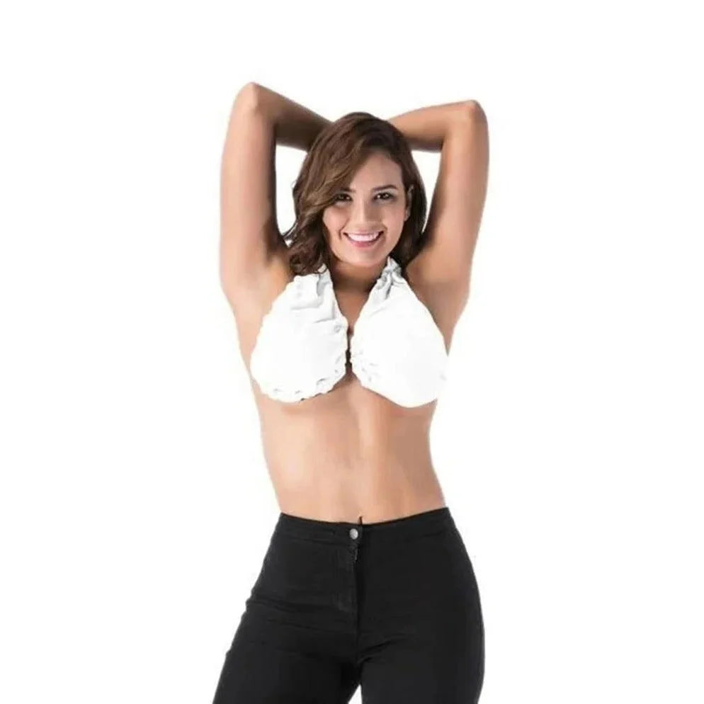 Terry Towel Bra Absorbent Quick-Dry Adjustable Cord