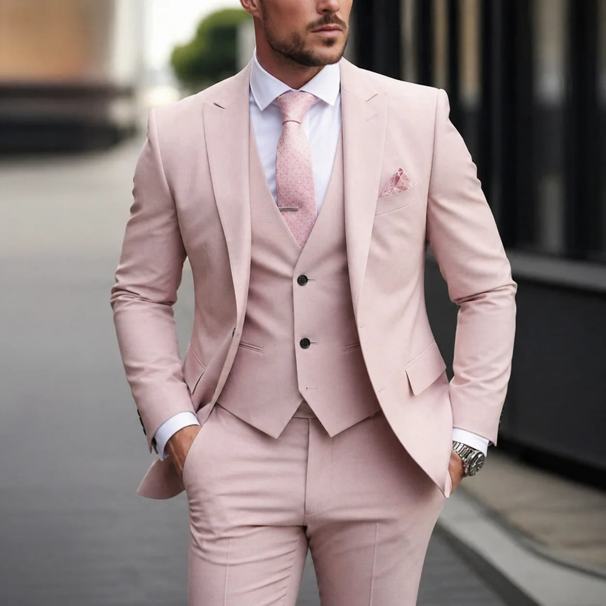 Three-Piece Suit Slim Fit & Wrinkle-Resistant