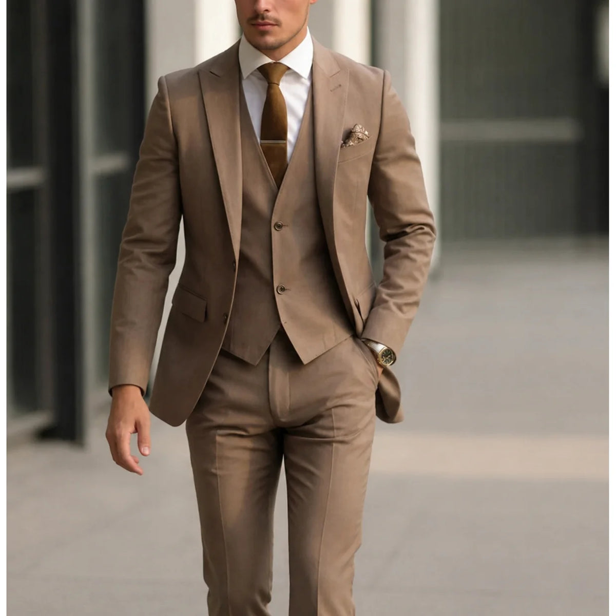 Three-Piece Suit Slim Fit & Wrinkle-Resistant