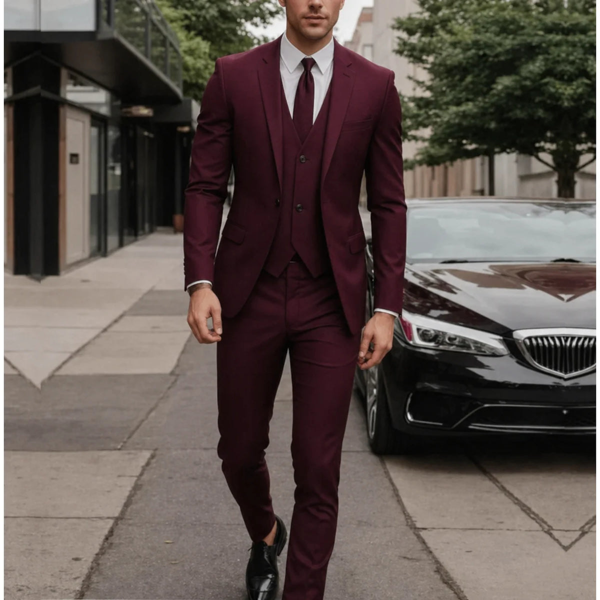 Three-Piece Suit Slim Fit & Wrinkle-Resistant