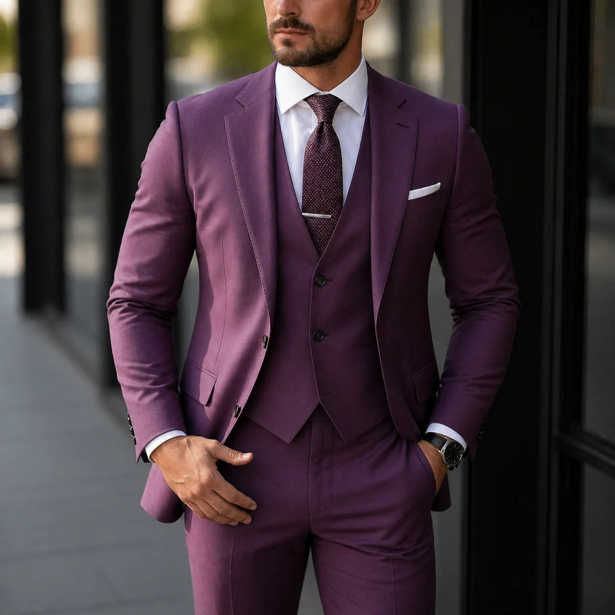 Three-Piece Suit Slim Fit & Wrinkle-Resistant