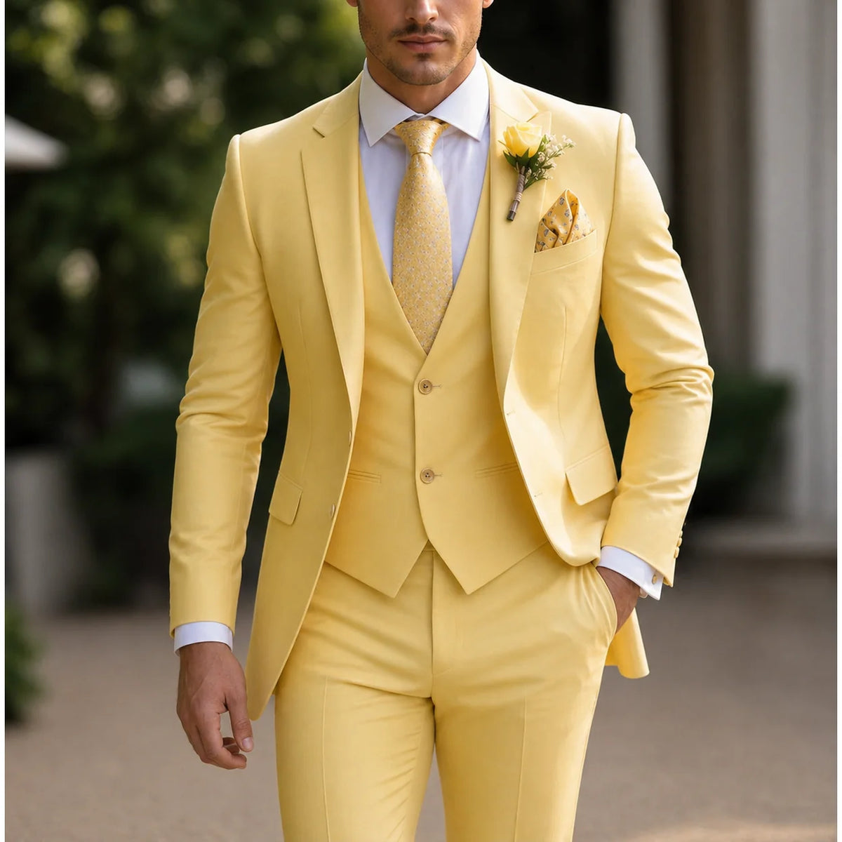 Three-Piece Suit Slim Fit & Wrinkle-Resistant