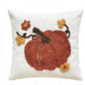 Throw Pillow Embroidered Pumpkin Soft Fabric