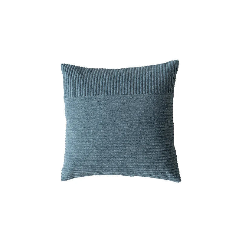 Throw Pillow Ribbed Chenille Removable Cover & Hidden Zipper