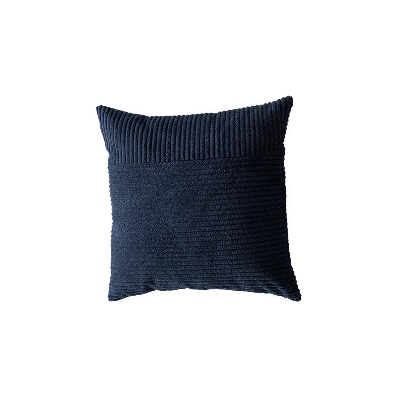 Throw Pillow Ribbed Chenille Removable Cover & Hidden Zipper