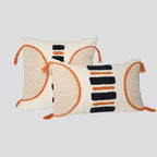 Throw Pillow Set Tufted Embroidery & Tassels Lumbar & Square