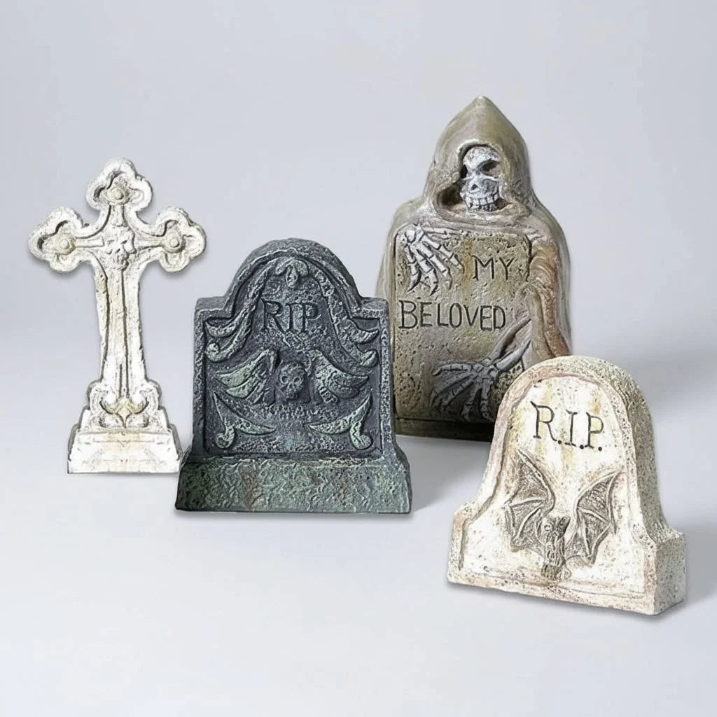 Tombstone Set Miniature Resin Four Pack
