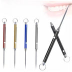 Toothpick Telescopic Metal Keychain Case