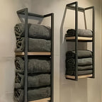 Towel Rack Wall-Mounted Waterproof Shelf Rust-Resistant Metal
