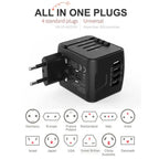 Travel Adapter Universal 4 USB & Surge Protection