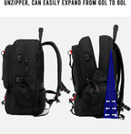 Travel Backpack Expandable 60L Water-Resistant Laptop Compartment
