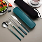 Travel Silverware Set Stainless Steel Compact Case