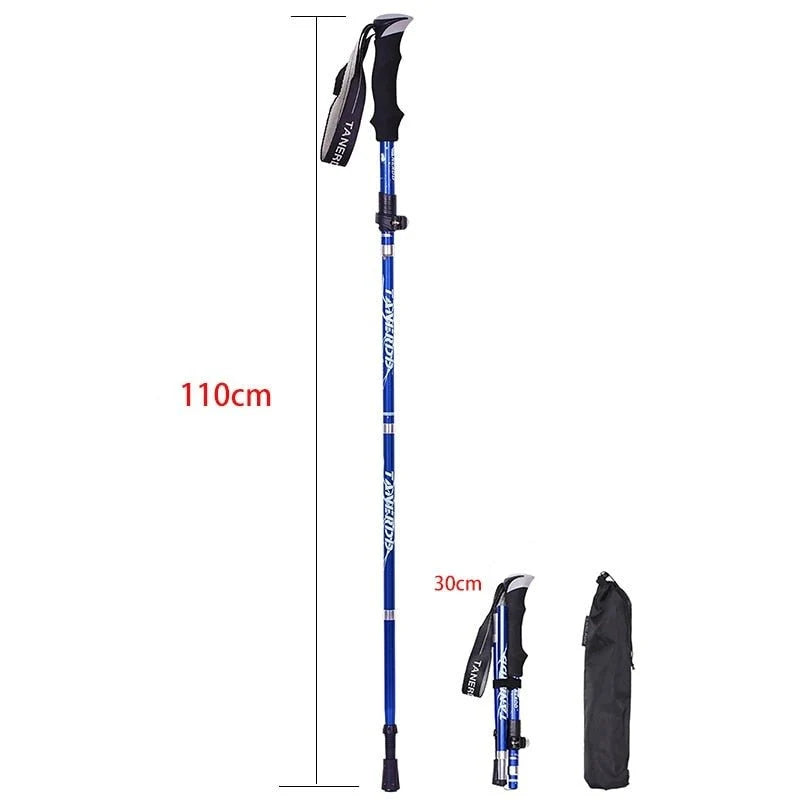 Trekking Poles Telescopic Foldable Tungsten Tips