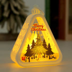 Triangle LED Lamp Warm Glow Metal Frame