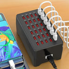 USB Charging Station 30-Port Smart Cooling