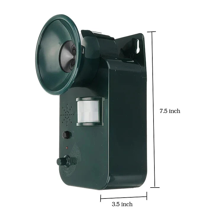 Ultrasonic Repeller Motion-Activated Adjustable Frequency Battery-Powered Weather-Resistant
