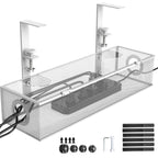 Under-Desk Organizer Two Sliding Drawers Cable Routing