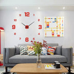 Wall Clock 3D Design Silent Movement Adjustable Size