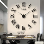 Wall Clock 3D Design Silent Movement Adjustable Size