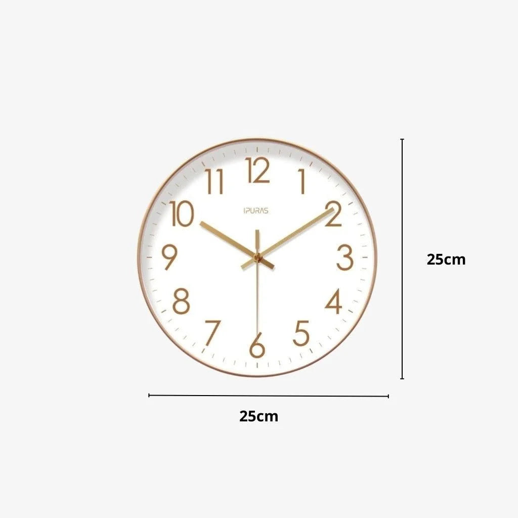 Wall Clock Silent Quartz Easy Read Numerals