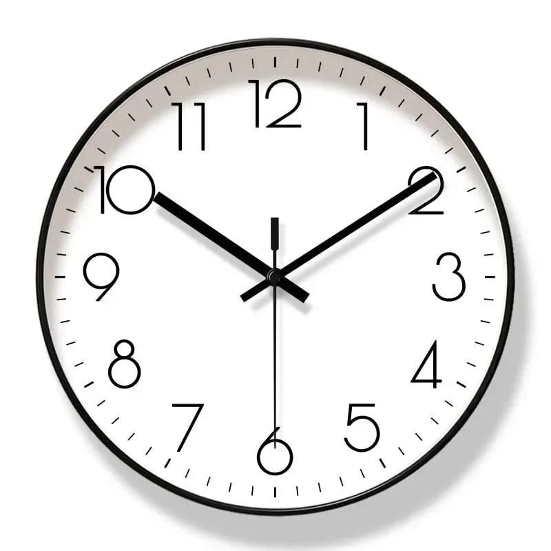 Wall Clock Silent Quartz Movement High-Contrast Numerals