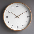 Wall Clock Silent Quartz Movement Wood Finish