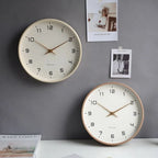 Wall Clock Silent Quartz Movement Wood Finish