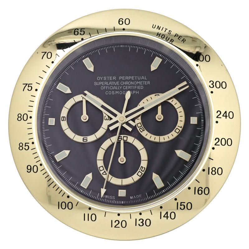 Wall Clock Stainless Steel Silent Quartz Movement Luminous Hands