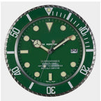 Wall Clock Stainless Steel Silent Quartz Movement Luminous Hands
