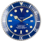 Wall Clock Stainless Steel Silent Quartz Movement Luminous Hands
