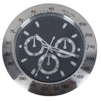 Wall Clock Stainless Steel Silent Quartz Movement Luminous Hands