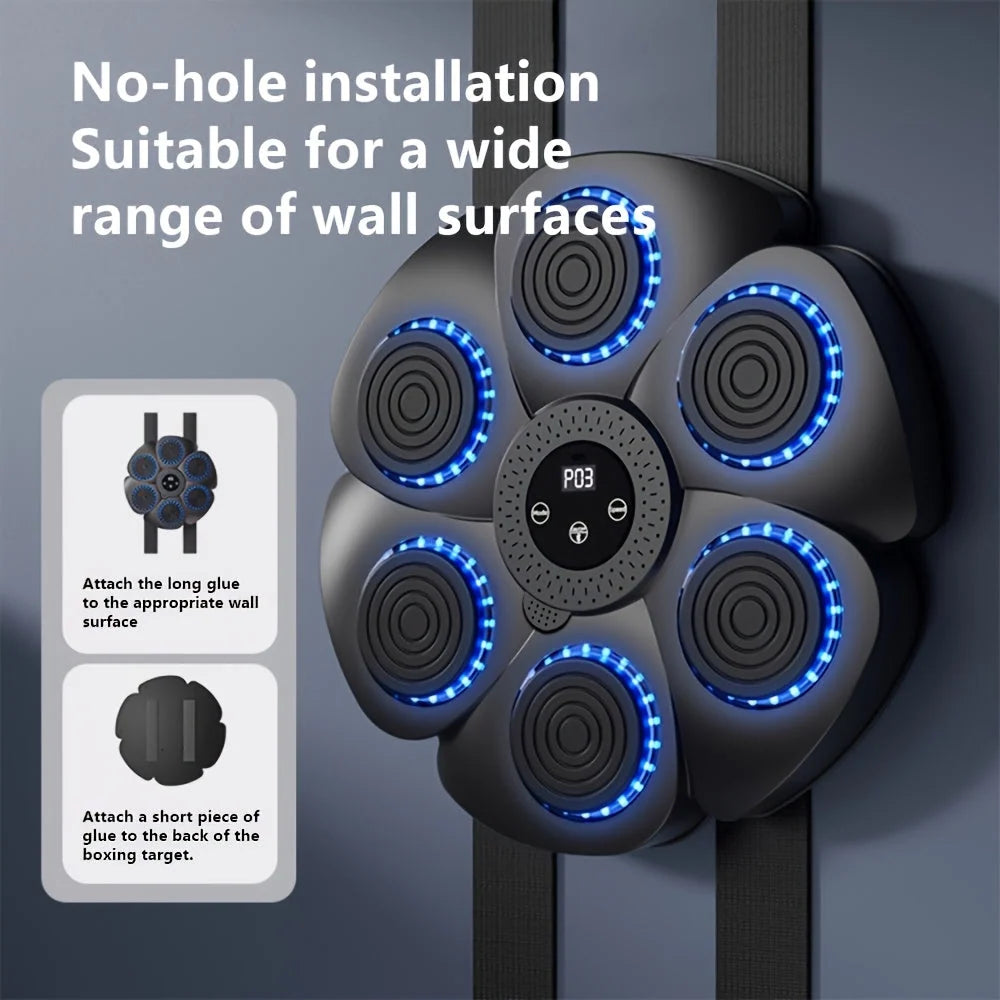 Wall Mounted Boxing Target Music Sync LED Rechargeable