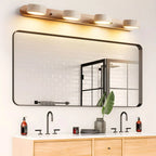 Wall Sconce Travertine Stone Wood Dual LED Lighting