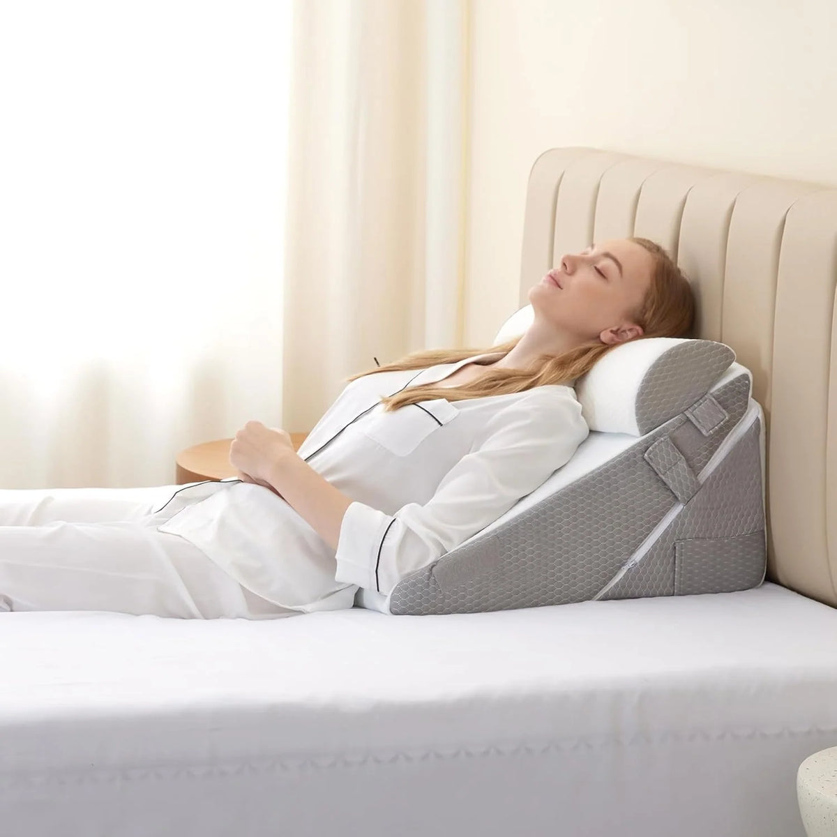 Wedge Pillow Set Adjustable Incline Memory Foam 3 Piece