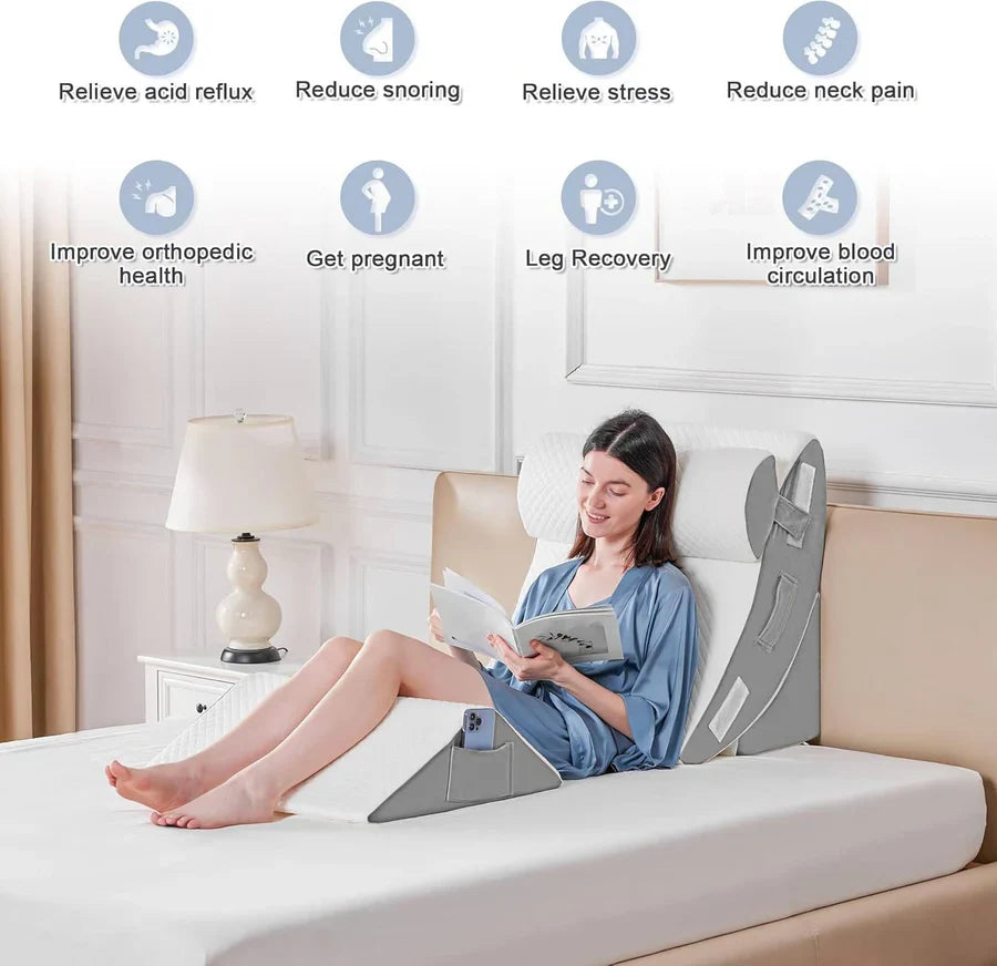 Wedge Pillow Set Memory Foam Modular Set of 4