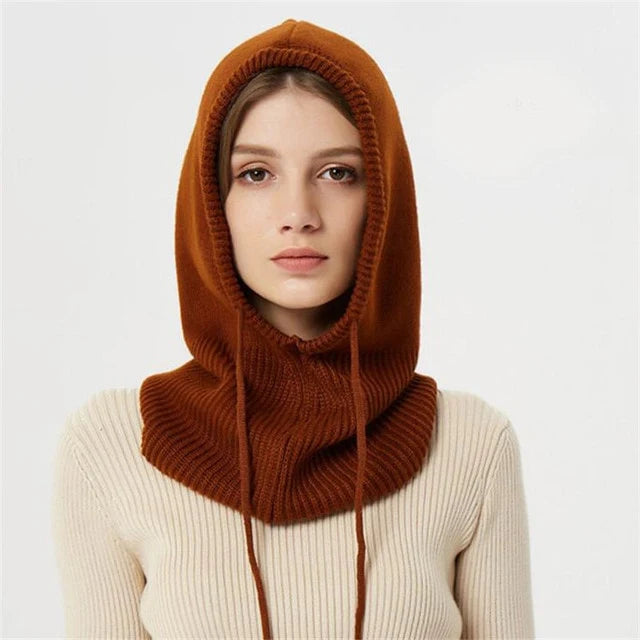 Winter Beanie Soft Knit Full Ear Coverage Adjustable Drawstring