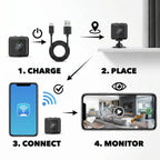 Wireless Security Camera 1080P Night Vision Rechargeable Battery