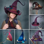 Witch Hat Felted Wool Spiderweb Embroidery