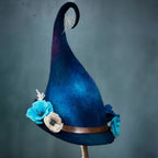 Witch Hat Felted Wool Spiderweb Embroidery