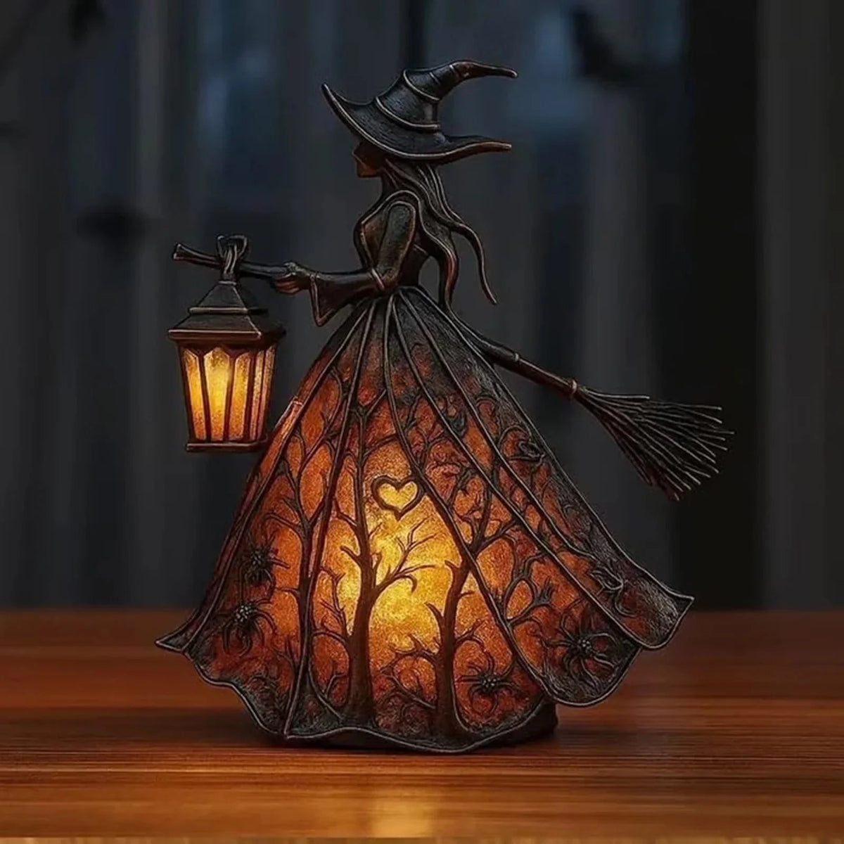 Witch Lamp Warm Amber LED Battery-Powered