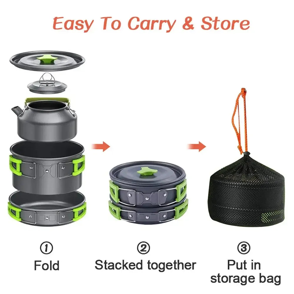 Explorer's Essential Camping Cookware Set | Compact & Durable