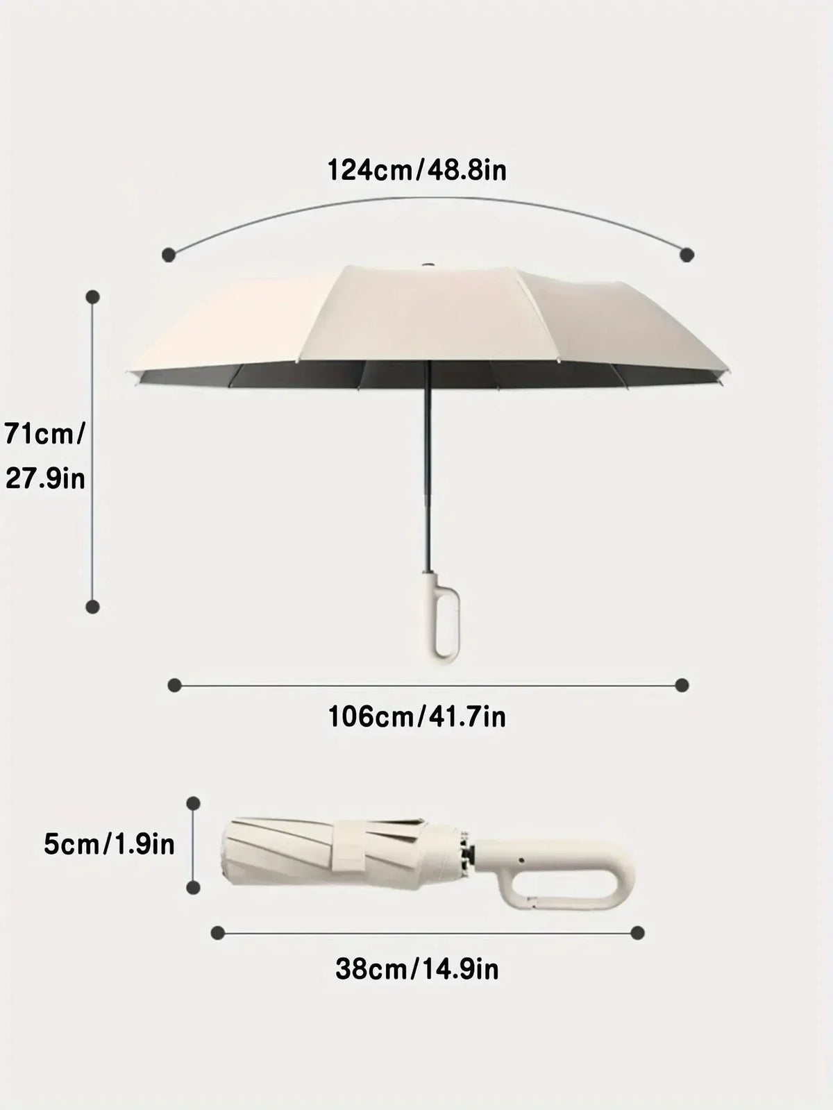 WeatherGuard Ultra-Durable Compact Umbrella - Chic & Functional