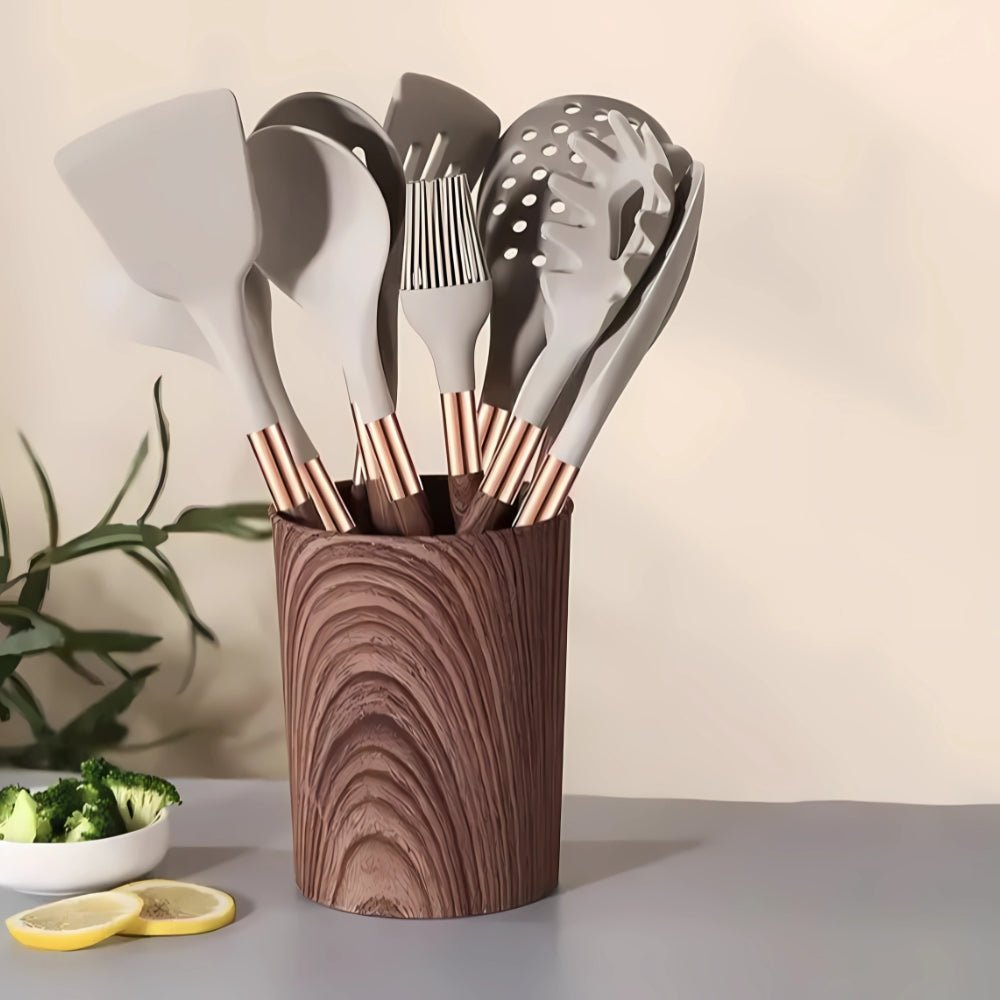 Sleek Silicone Cooking Utensil Collection
